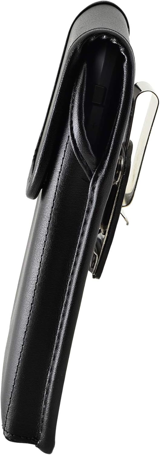Galaxy S10+ Plus Belt Case, Turtleback Vertical Galaxy S10+ Plus Holster, Black Leather Pouch with Heavy Duty Rotating Belt Clip,