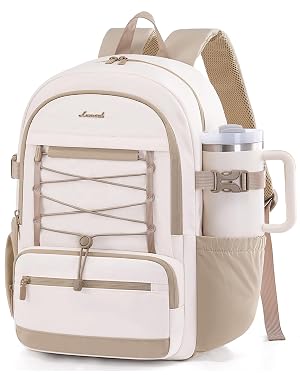 LOVEVOOK School Backpack for Teen Girls Large Capacity College Student Laptop Backpacks with Water Bottle Holder Cute Backpack