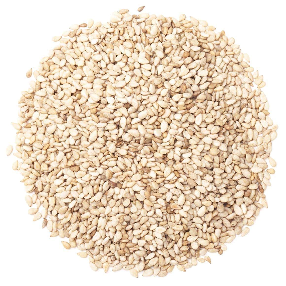 Food to Live Organic Hulled Sesame Seeds, 4 Pounds – Whole Raw White Sesame Seeds, Non-GMO, Kosher, Vegan, Unroasted, Bulk. High in Iron, and Calcium. Perfect for Tahini Paste, Stir-fries, and Salads.