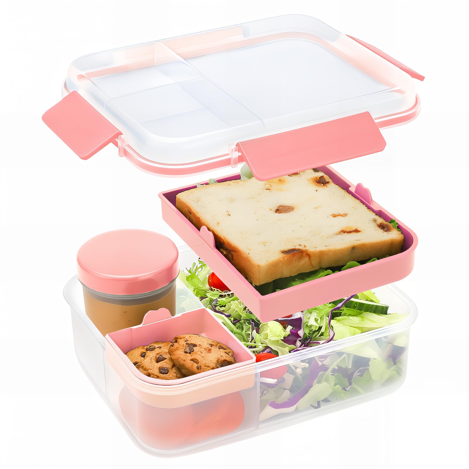 Boîte à déjeuner Bento en plastique pour enfant et adulte - Anti-fuites
