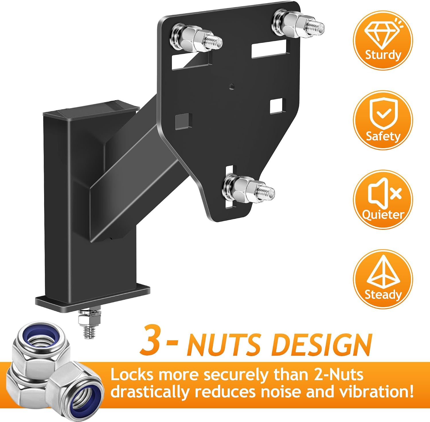 Stake Pocket Spare Tire Mount for Utility Trailer,Spare Tire Holder for 4 5 6 8 Lugs, for 2x4 Stake Pocket Spare Tire Carrier,Holds up to 160 Lbs