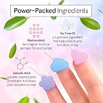 grace & stella Couvertures Skin Rescue primées avec hydrocolloïde (Multiforme, 72 unités) - Avec acide salicylique et arbre à thé pour absorber les impuretés - Soins de la peau testés par des dermatologues, sans cruauté, végan