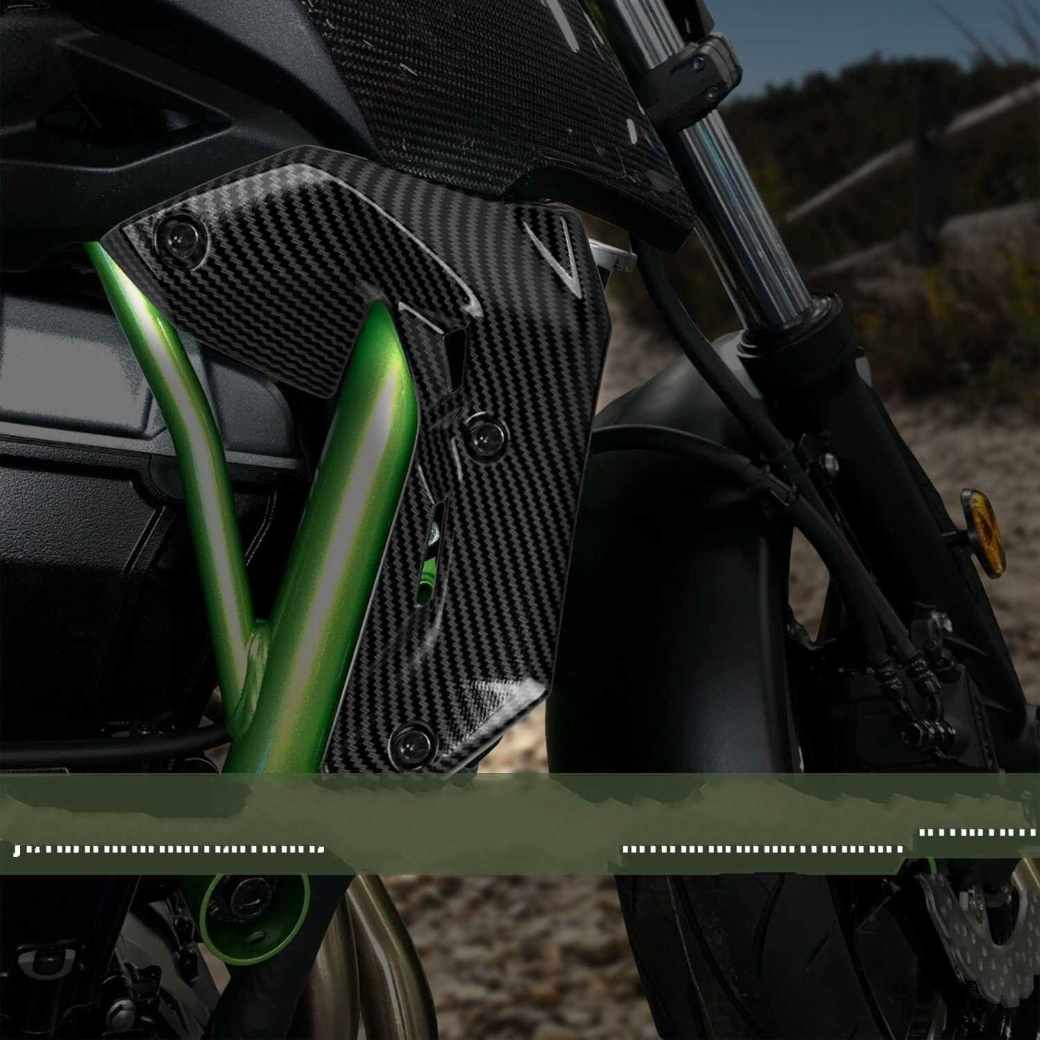Carénages Latéraux De Radiateur Pour Kawasaki Z650 2017-2019 - Paire Gauche/droite En ABS, Aspect Fibre Carbone