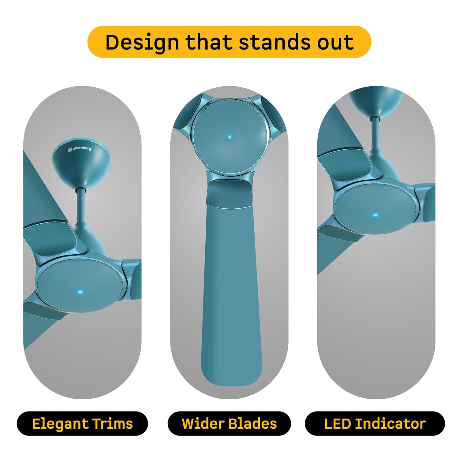 Detailed view of atomberg Erica Nuvo fan assembly