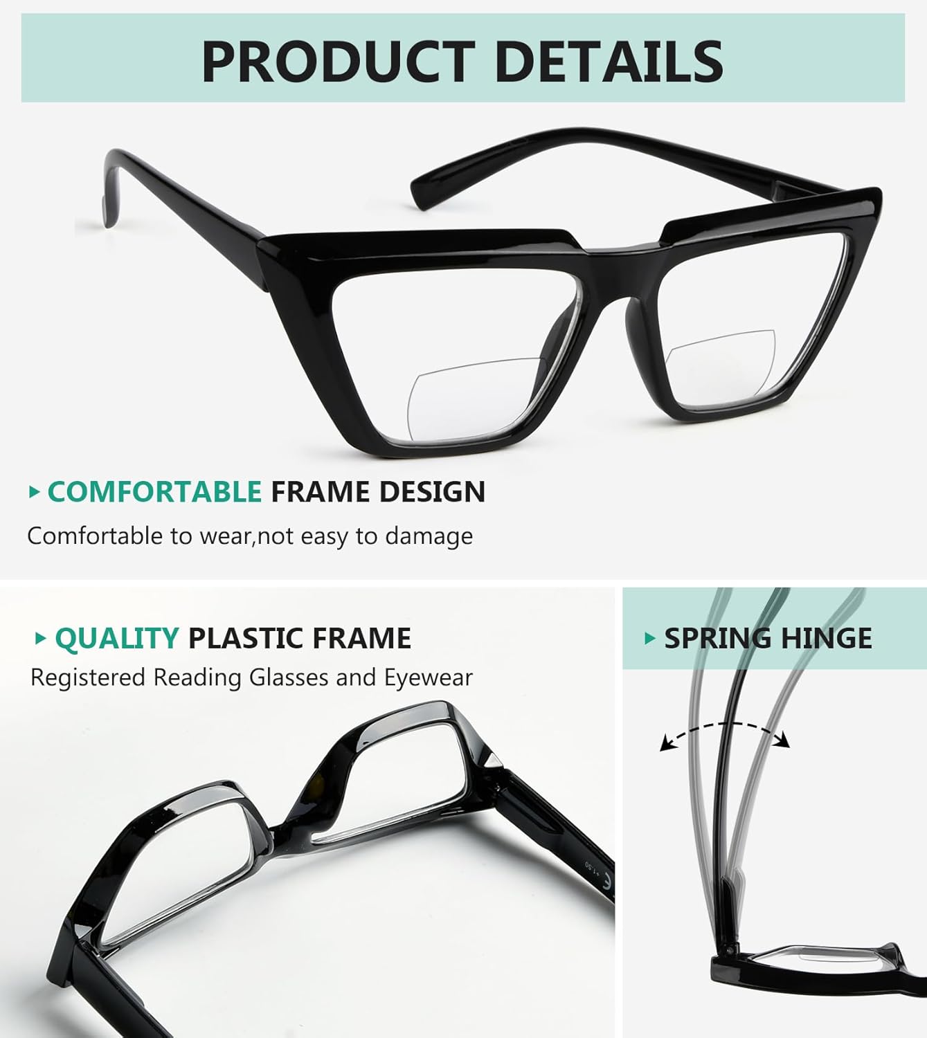 Eyekepper 4-pack Bifocal Reading Glasses for Women Bi-focal Readers