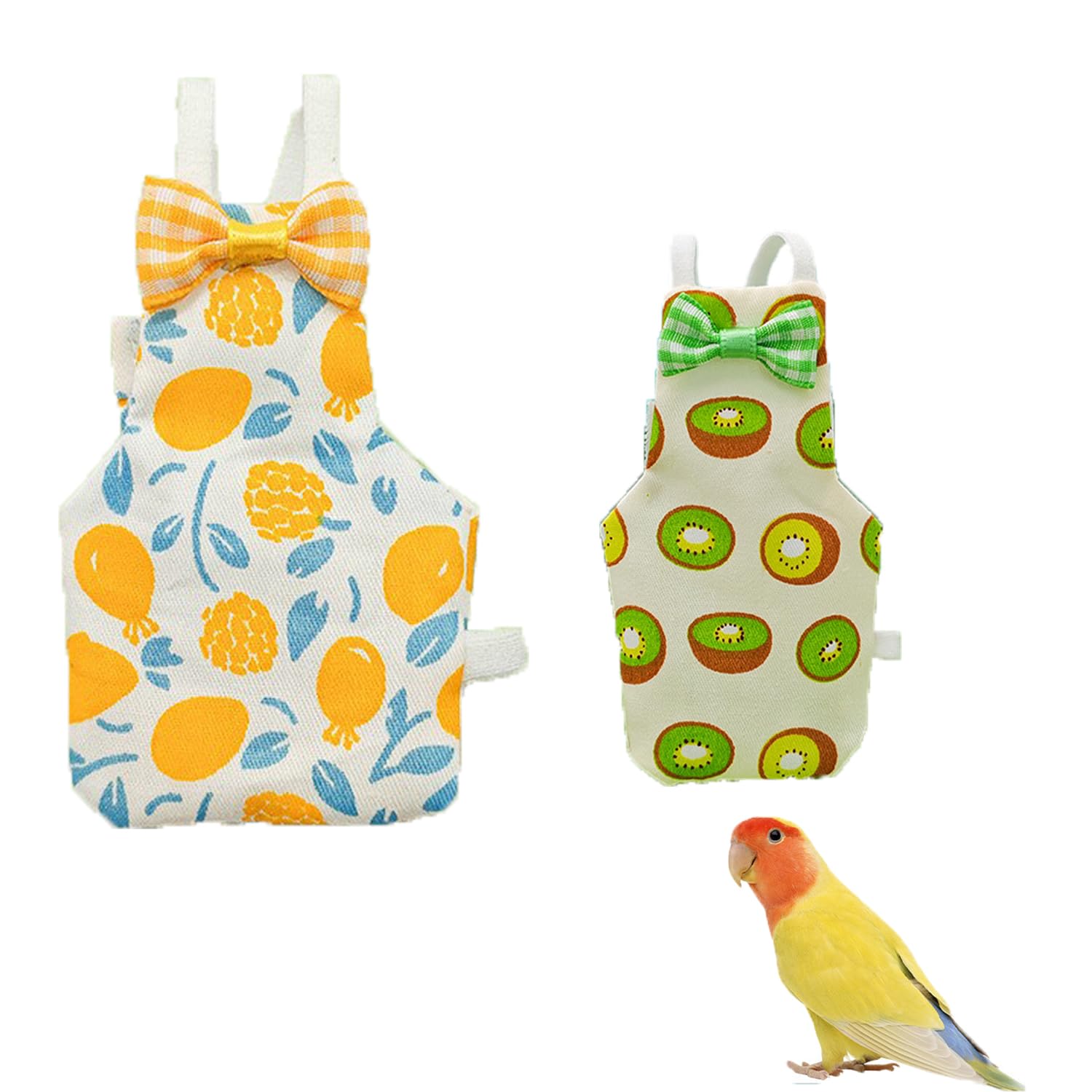 2 Pack Bird Diaper Parrot Nappy Bird Flight Suits Harness Cockatiel Diaper Small Birds Clothes for Parakeet Cockatiels Mini Macaw Budgie Canary Pigeon Conure Budgies Mini Macaws...