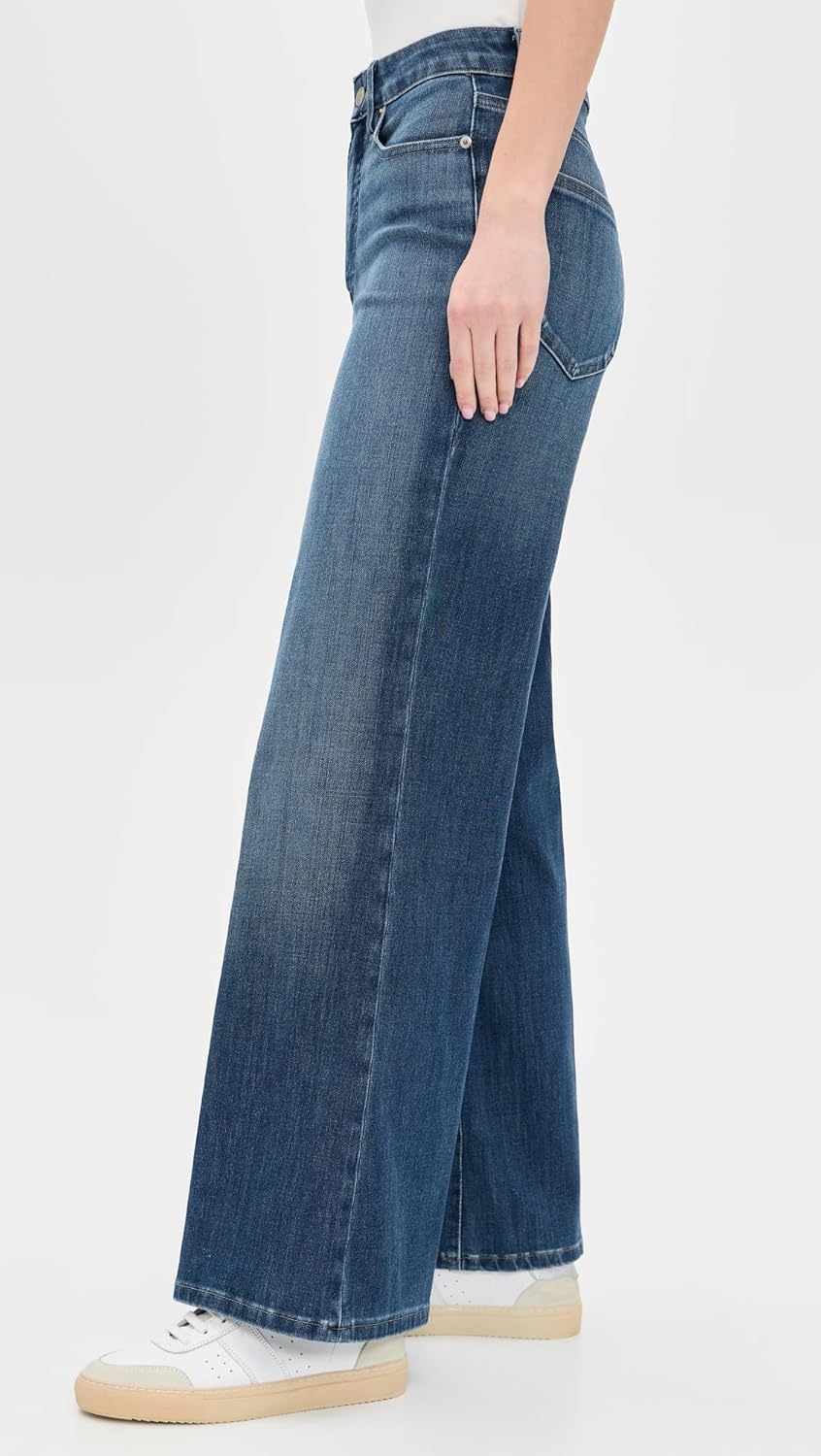 Good American Women's Soft Tech Good Waist Palazzo Ankle Jeans