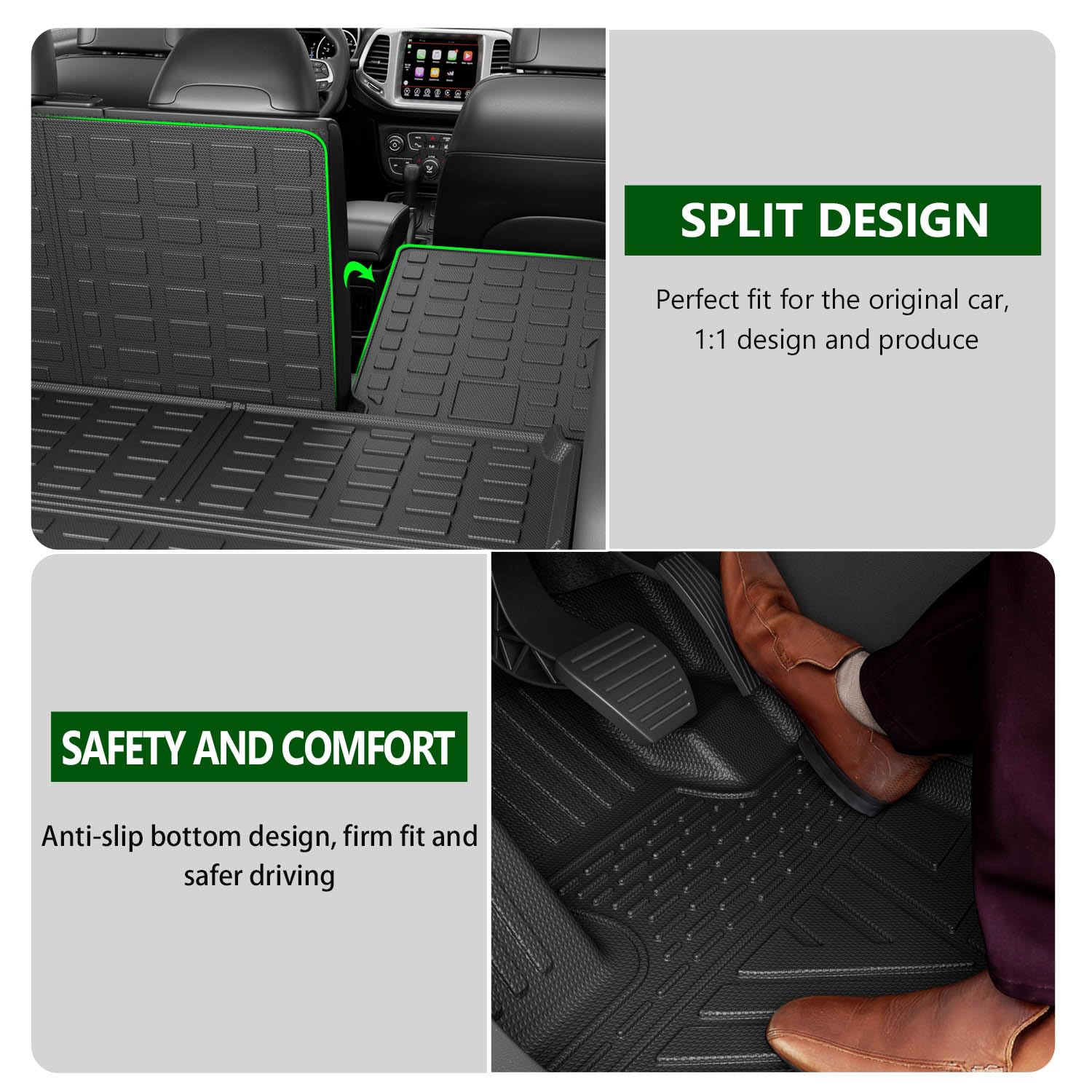 Amazon.co.jp: xipoqix カーゴマット フロアマット 2017-2024年式