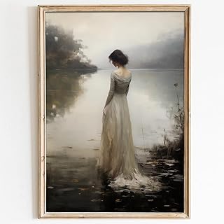 Vintage Women Artwork Gothic Victorian Painting Victorian Woman Poster French Women Wall Art Women Portrait Painting Vintage Victorian Art Prints Abstract Woman Picture Back Woman Wall Art 16x24in No Frame
