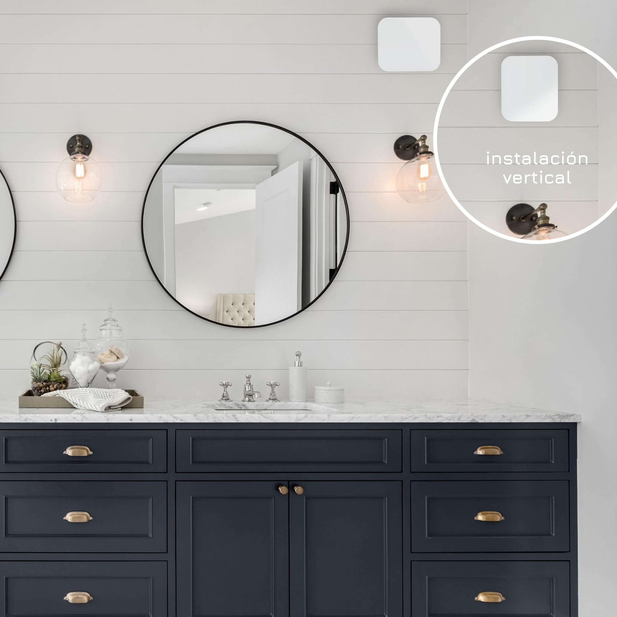 Turbionaire TREND 100 SWM Extractor de Baño, 100mm, Pared/Techo, Panel Frontal Blanco Opaco, 35Pa, Valvula Antirretorno, Silencioso, IPX4, Ventilación estándar, Para baño, cocina, Garantía 3 Años