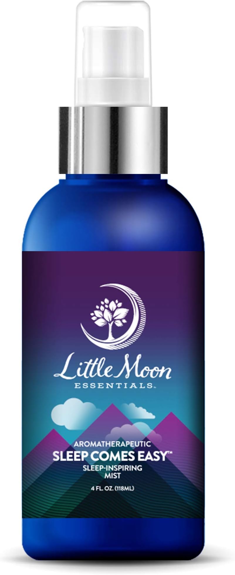 Little Moon Sleep Mist & Pillow Spray - Calming Lavender Aromatherapy Blend for Sleeping & Relaxation - Vegan Essential Oil Infusion for Skin, Body, Linen & Bedding - Handmade in USA - 4oz