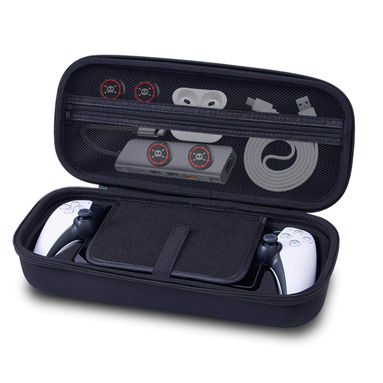 HEATFUN Carrying Case Compatible with Playstation Portal Remote Player, Slim and Durable Carrying Case for PlayStation Portal Remote Player, Shockproof and Waterproof - Black