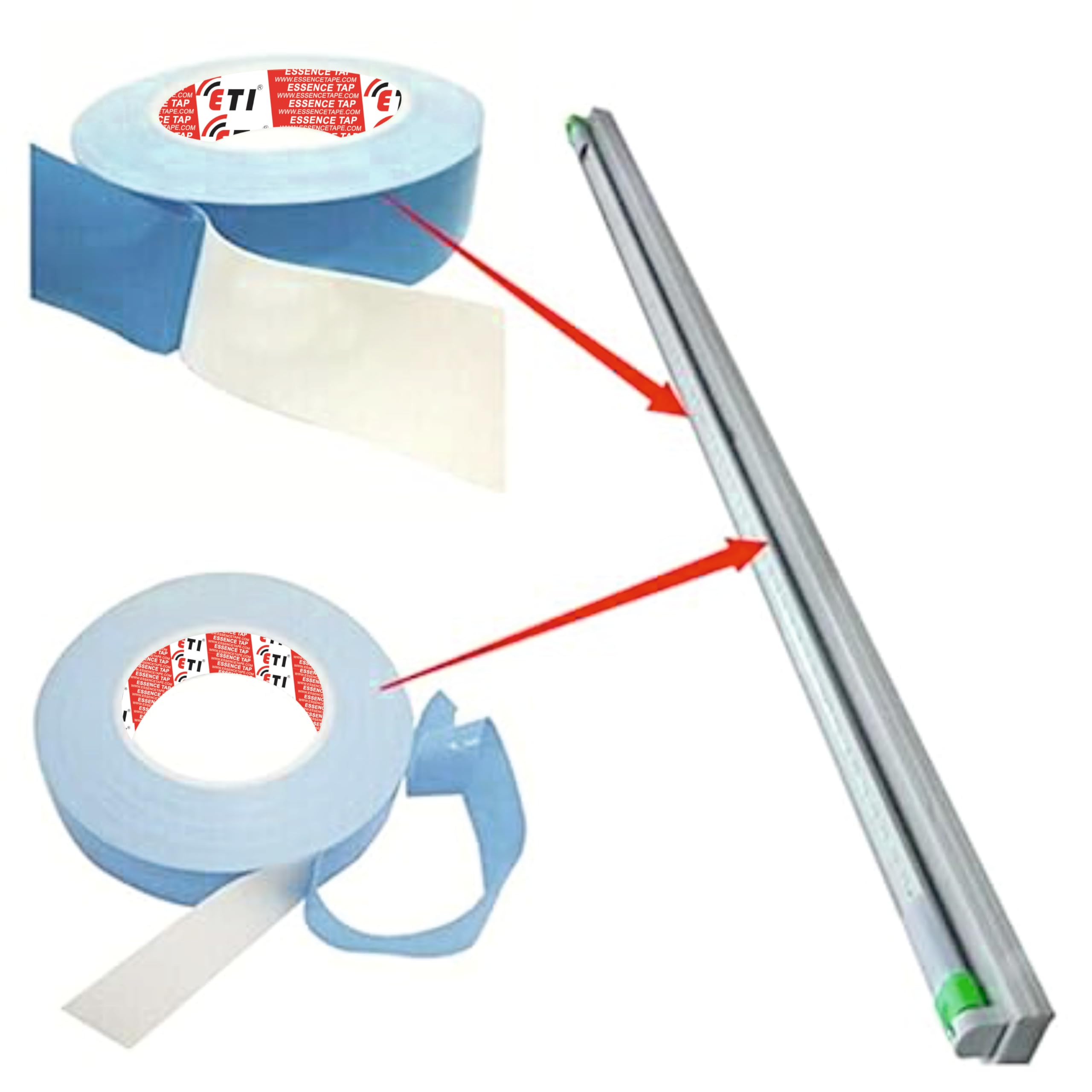 ETI Thermal Double Sided Adhesive Tape High Performance Thermally Conductive Tape 1 Roll (10mmX25mtr), Blue 3