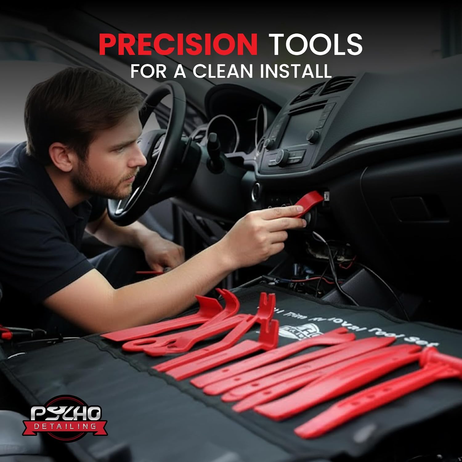 12PCS Premium Trim Removal Tool Set – Scratch-Resistant Auto Interior Panel & Audio Installer Kit, Non-Marring Nylon Pry Tools for Door Panels, Dashboards, Clips & Moldings – Professional Car Repair