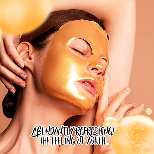 Miniatura 2 de Nielies Mascarilla facial de colágeno de 24 quilates (15 piezas) antiarrugas, piel firme y piel hidratante, antienvejecimiento, hinchazón, máscara