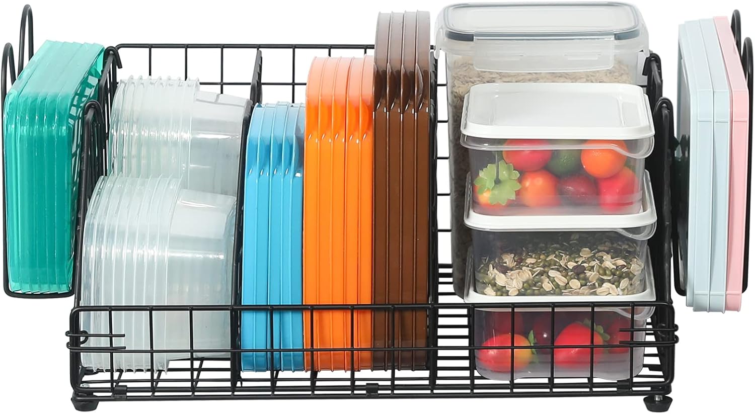Multifunction Food Container Lid Organizer Basket