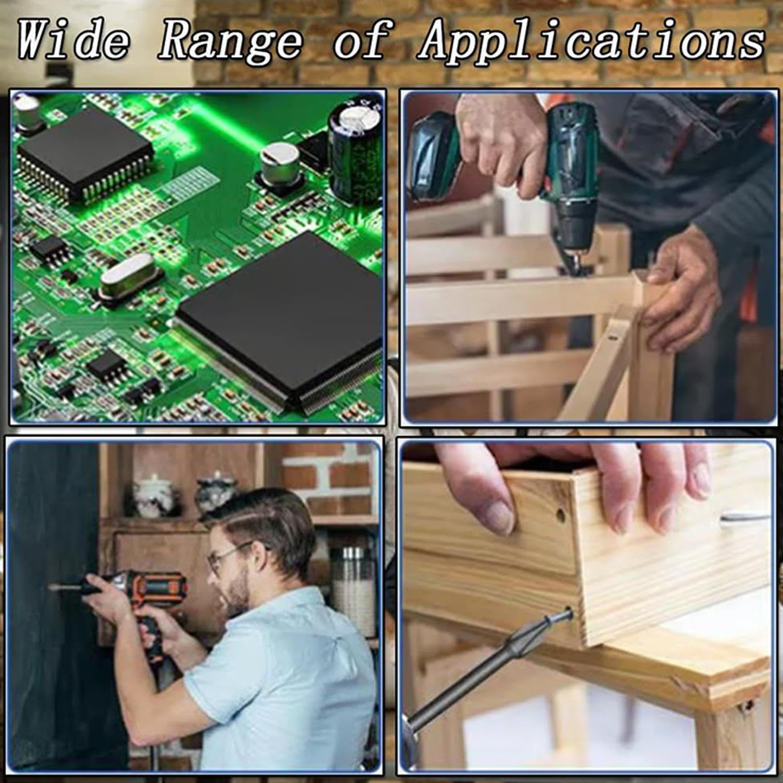 Broca Magnética Para Tornillos Brocas Eléctricas Para Atornillador | 39 Piezas Puntas Hexagonales Antideslizantes Ergonométricas Para Techado, Metalurgia, Fontanería, Muebles