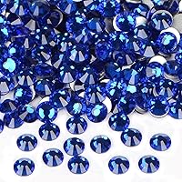 Vista 11 de 2880 diamantes de imitación para arte de uñas, sin termofijación, fijación con pegamento, cristales redondos de vidrio con base plana para hacer