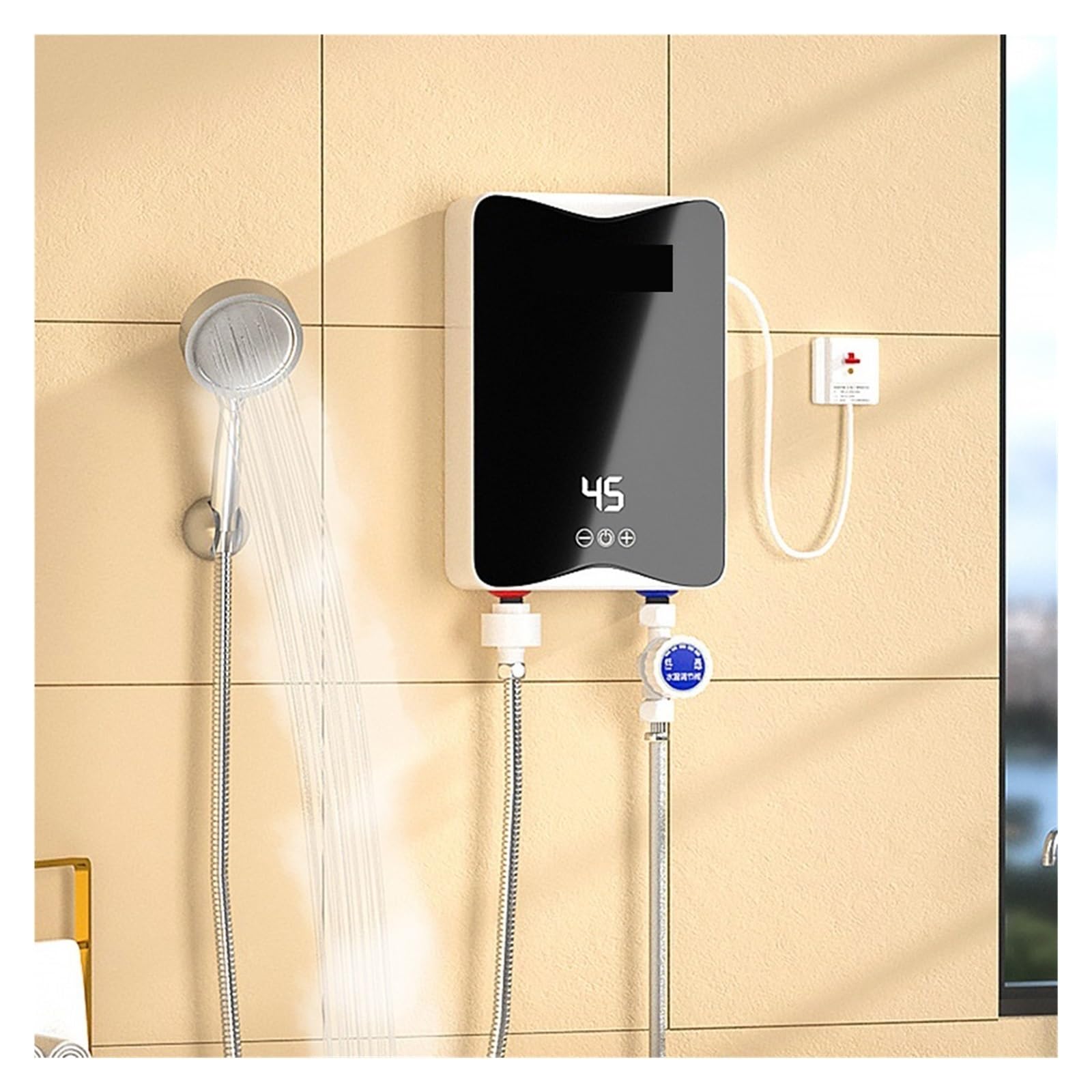 Podgrzewacz wody przepływowy, Natychmiastowy Elektryczny Bezzbiornikowy Podgrzewacz Wody, Ogrzewanie O Stałej Temperaturze Do Kuchni I Łazienki, Elektryczny Podgrzewacz Ciepłej Wody(110 3500W)