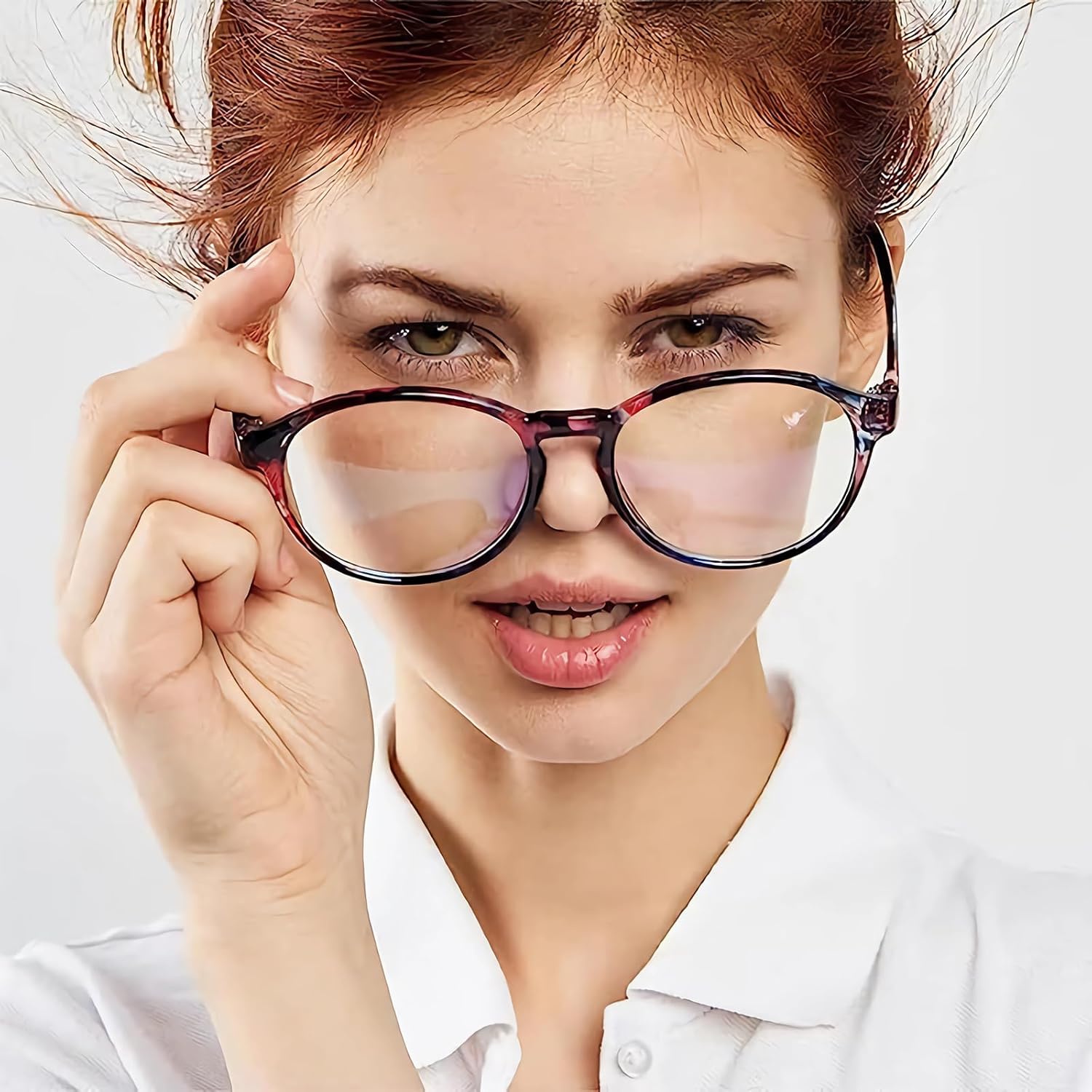 3 Pack Reading Glasses Blue Light Blocking Stylish Cat Eye Computer Readers Anti Eyestrain & Glare for Women - Image 2