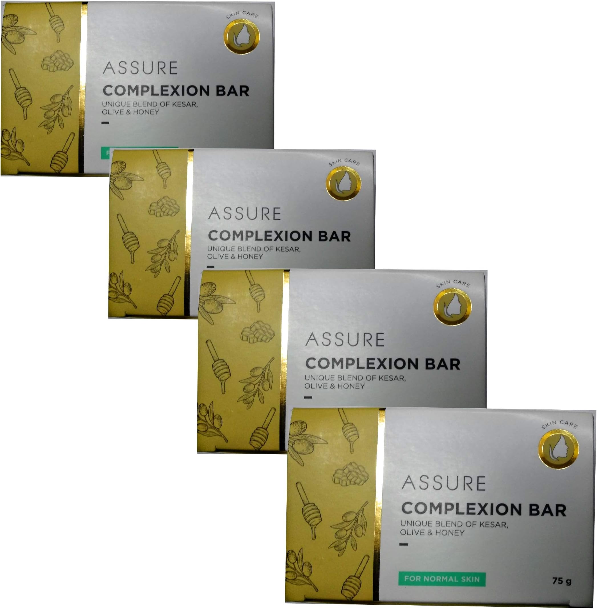 Assure Complexion Bar - Kesar, Honey and Olive Oil - Pack of 4
