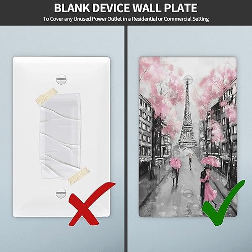 Miniatura 6 de París - Cubierta para interruptor de luz de torre Eiffel, placa de pared de triple palanca, placa de interruptor de 3 cuadras, placa decorativa rosa