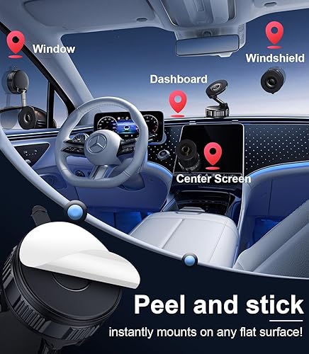 Miniatura 2 de Magsafe - Soporte de teléfono para automóvil con succión magnética al vacío con soporte ajustable de 360, accesorios de automóvil para automóvil,