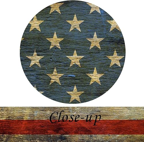 Miniatura 5 de KREATIVE ARTS - 3 paneles retro de la bandera de Estados Unidos, arte de pared con símbolo de la nación honrada, cuadro enmarcado y estirado de la