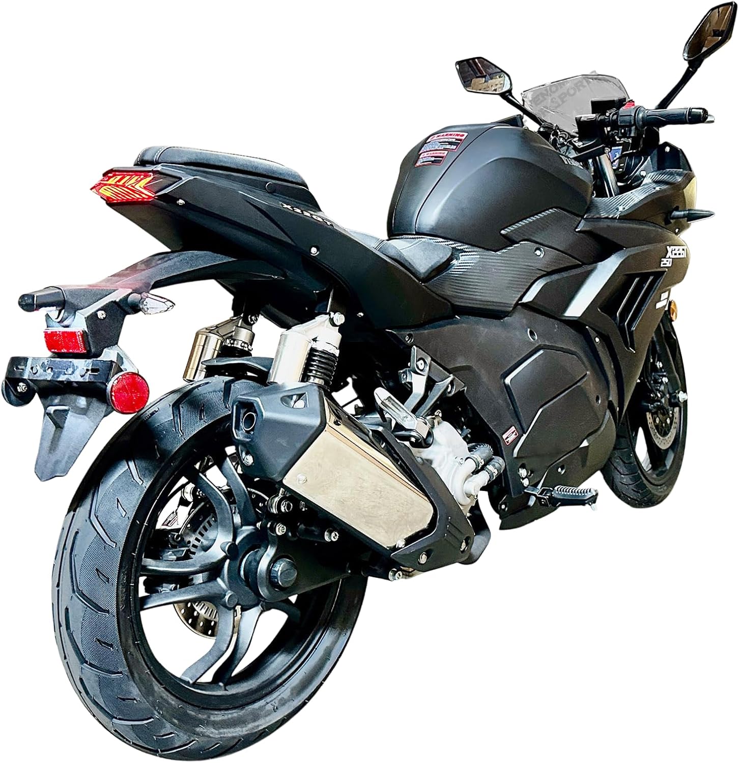 BELMONTE BIKES 250cc Automatic EFI Motorcycle, Liquid Cooled, Street Legal, Full-Size Sport Bike with LED Lighting, Digital Display, Adult Beginner Friendly - Venom X22GT Auto