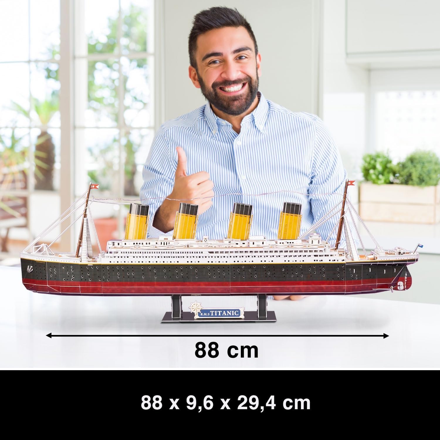 Puzzle 3d - Titanic Modellino Led | Modellismo Da Costruire Adulti E Bambini | Puzzle 3d Bambini E Adulti | Titanic Modellismo Navale | Modellini Da Costruire 328 Pezzi