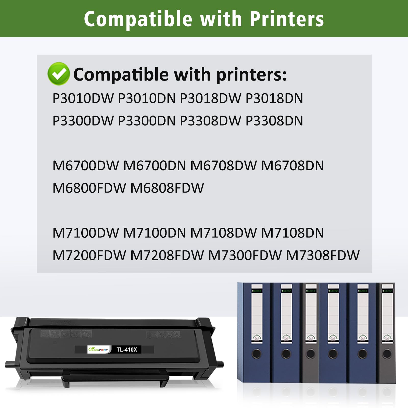 Cartuccia Toner Compatibile TL-410x ( TL-410 TL-410H ) 6000 Pagine Alta Casatura per P3010DW P3010DN M7100DW M7100DN P3300DW P3300DN M6708DW M6708DN M7108DW M7108DN M6808FDW M7208FDW M7308FDW
