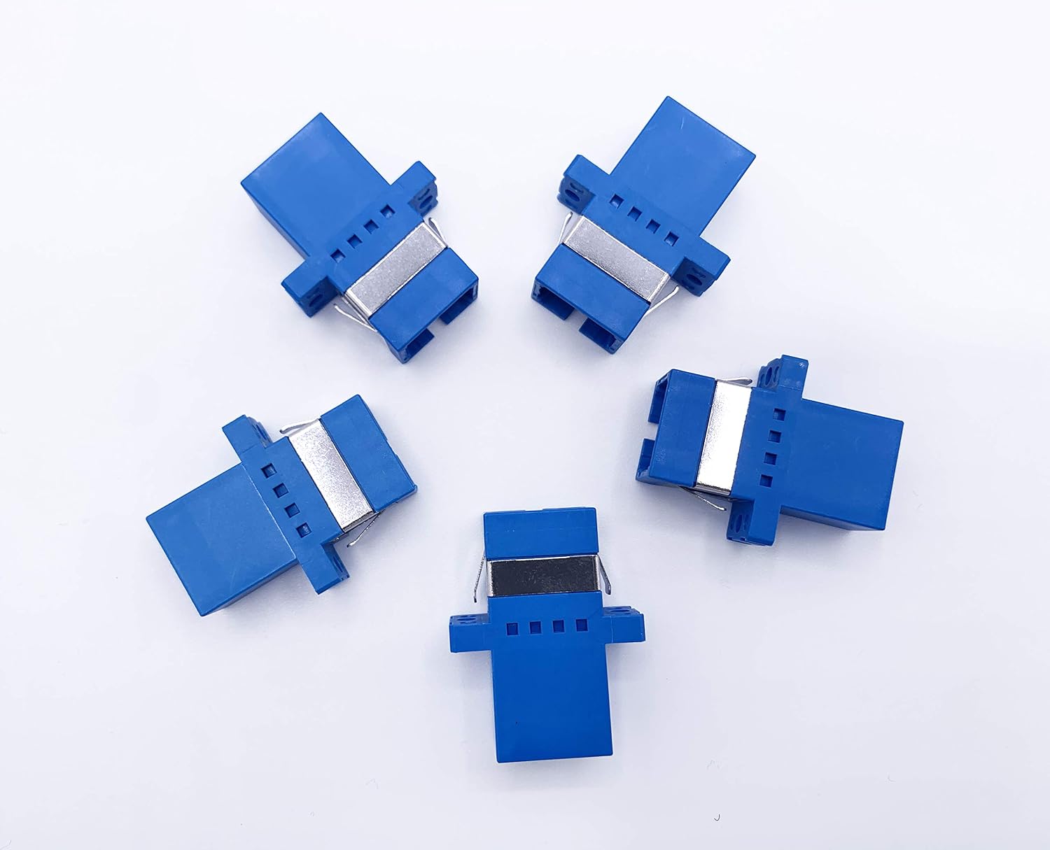 Elfcam - SC/UPC Single Mode Simplex Fibre Optic Adapter/Coupler, Set of 5