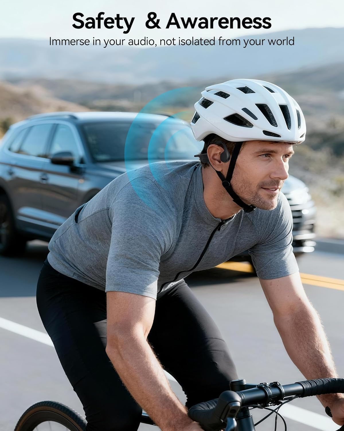 TECKNET Bone Conduction Headphones, IP68 Waterproof Swimming Headphones with MP3 Mode 32GB Memory, Up to 10 Hours Playtime, Bluetooth 5.4 Wireless Open Ear Headphone Secure Fit for Running, Fitness