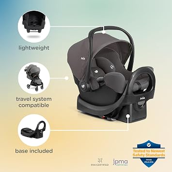 Joie Rue Infant Car Seat & Anti-Rebound Base, Lightweight