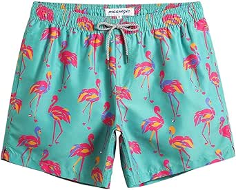 maamgic Mens Swim Shorts 5" Quick Dry Swim Trunks Bathing Suits Beach Shorts with Mesh Lining Pockets