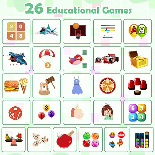 Miniatura 55 de Luyiilo Reloj inteligente para niños, reloj inteligente para niños, juguetes con 26 juegos de rompecabezas, pantalla táctil, cámara HD, reloj