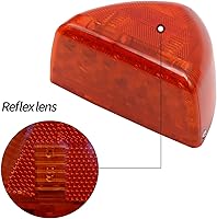 Vista 12 de Señal de giro para Peterbilt, 31 luces LED triangulares ámbar con 3 cables de repuesto para Peterbilt 379 359 357 365 378 ámbar Led/lente
