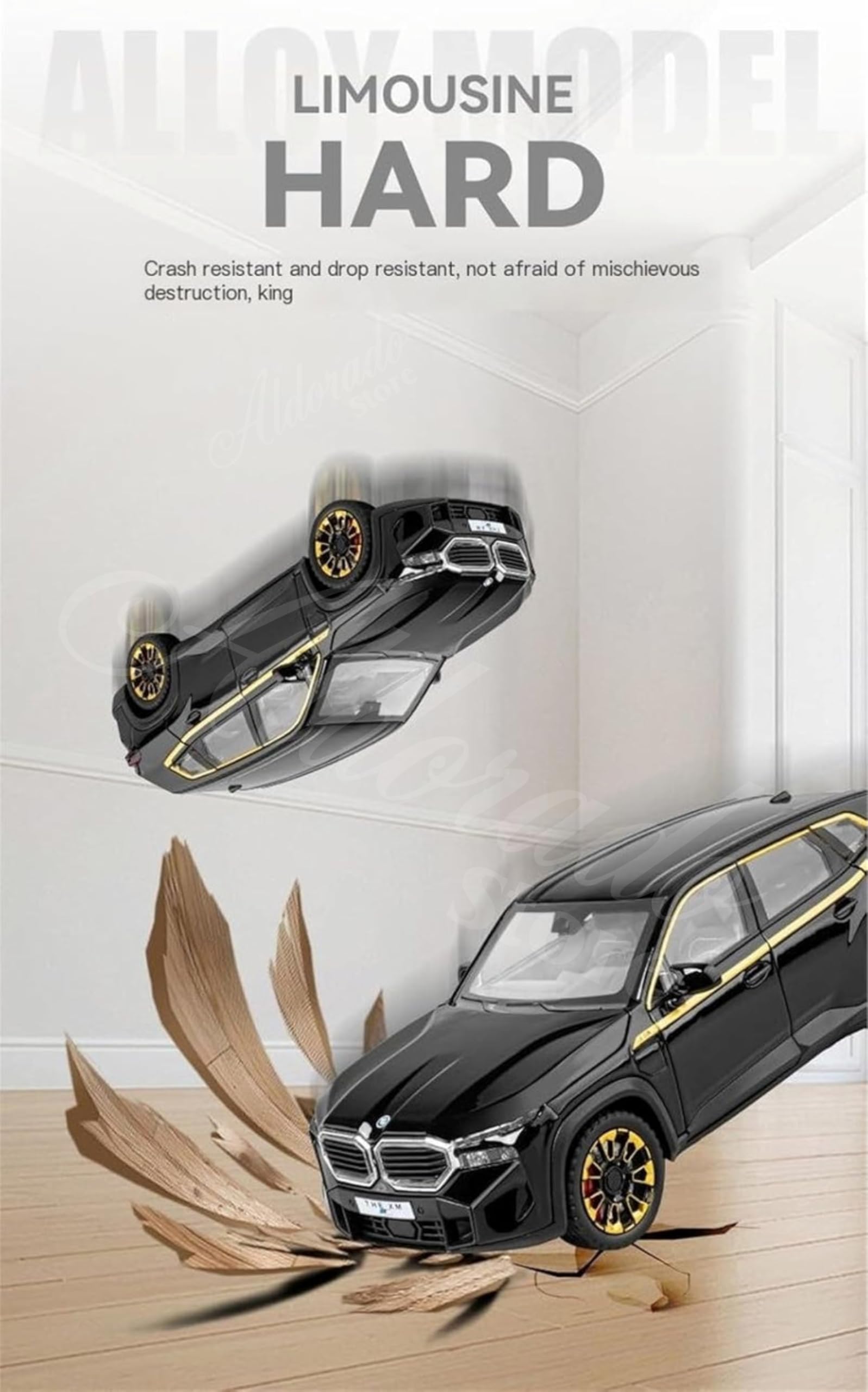Aldorado 1:24 BMW XM Die-Cast Metal Toy Car with Pull-Back Action