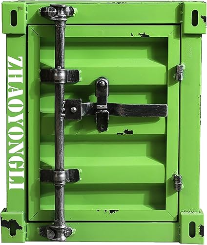 Miniatura 24 de ZHAOYONGLI-End Tables Mesa de noche industrial, vieja, roja, 15.7 x 14.9 x 18.9 pulgadas Viejo - Rojo,Oro negro (izquierda),Oro negro