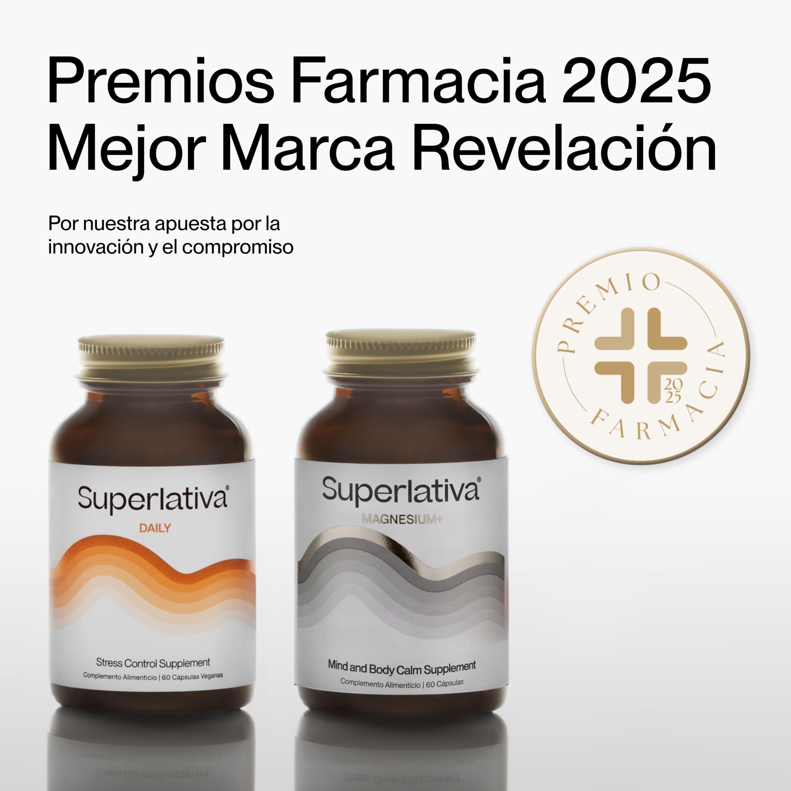 Superlativa Pack Estrés y Sueño Ashwagandha Sensoril + Magnesio Bisglicinato ATAMg – Relajación Mental, Descanso Profundo y Energía – 120 Cápsulas Veganas