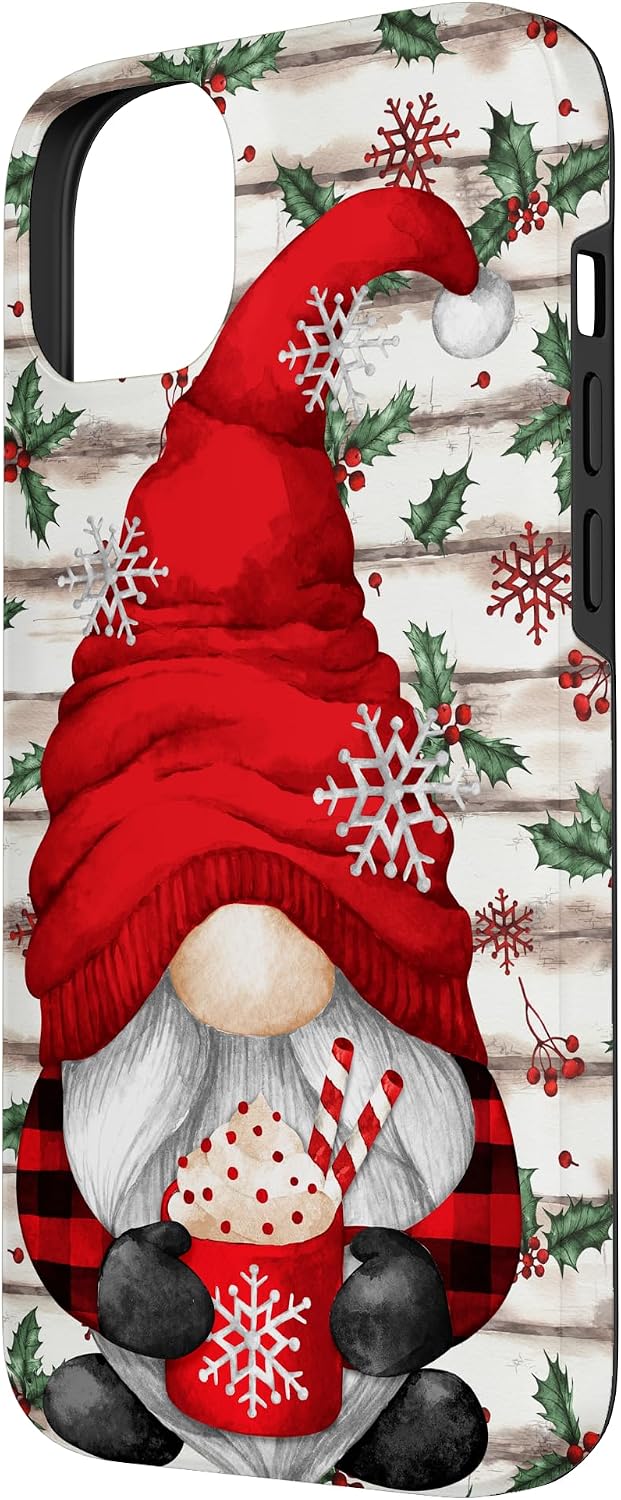 Cute Christmas Gnome For Women With Hot Cocoa Mug For Xmas Case for iPhone 14 Plus