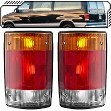 EPIC LIGHTING Halogen Replacement Spec Tail Lights Compatible with FORD 92-94 ECONOLINE VAN CLUB WAGON [ FO2800115 FO2801115 F2UZ13405A F2UZ13404A ] Pair