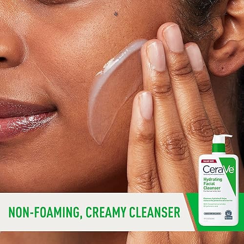 Miniatura 4 de CeraVe Jabón facial hidratante y suero de ácido hialurónico con vitamina B5 | Lavado facial de 19 onzas + suero de 1 oz | Hidratante para piel seca