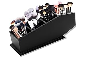 Coffin Makeup Brush Holder: Gothic Office Decor for Spooky Desk Storage