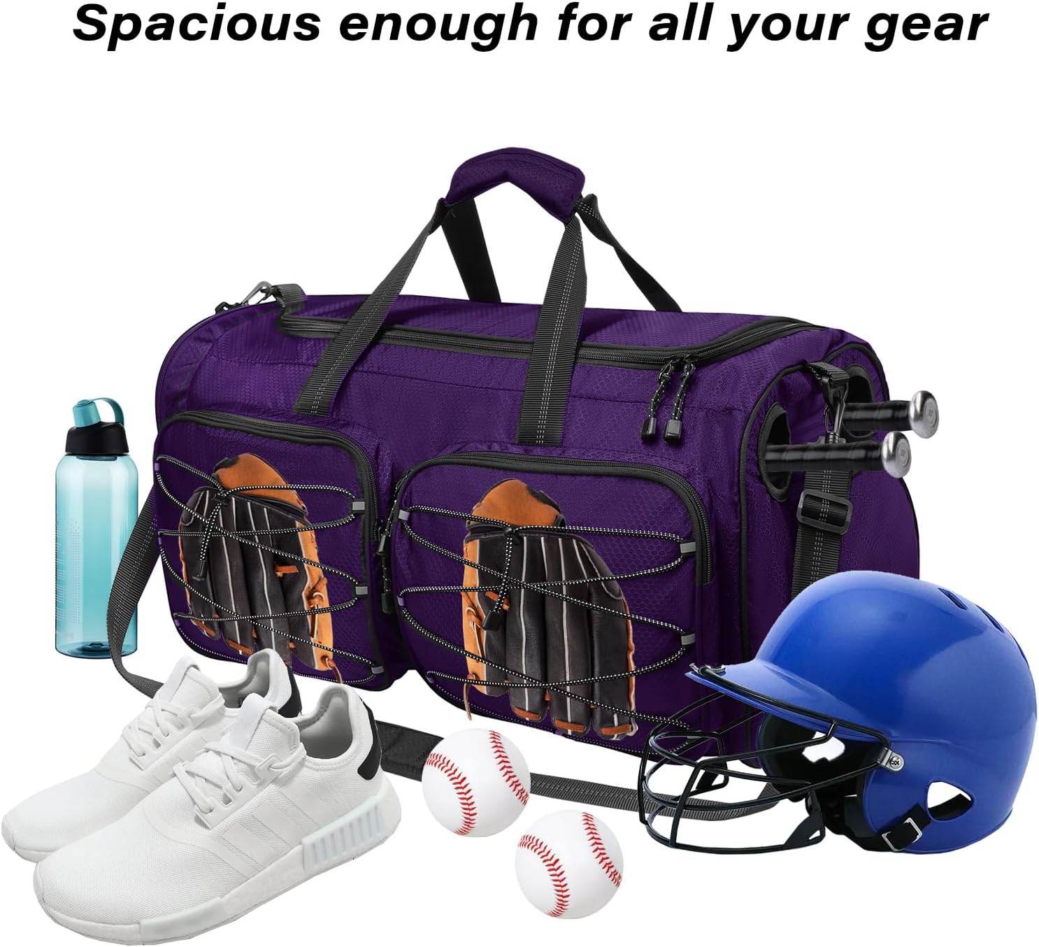 MOSISO Baseball Bat Bag, Large Capacity Catchers Gear Duffle Bag with Shoe Compartment&Adjustable Shoulder Strap&Handle for Training Gear Sports Gym Equipment