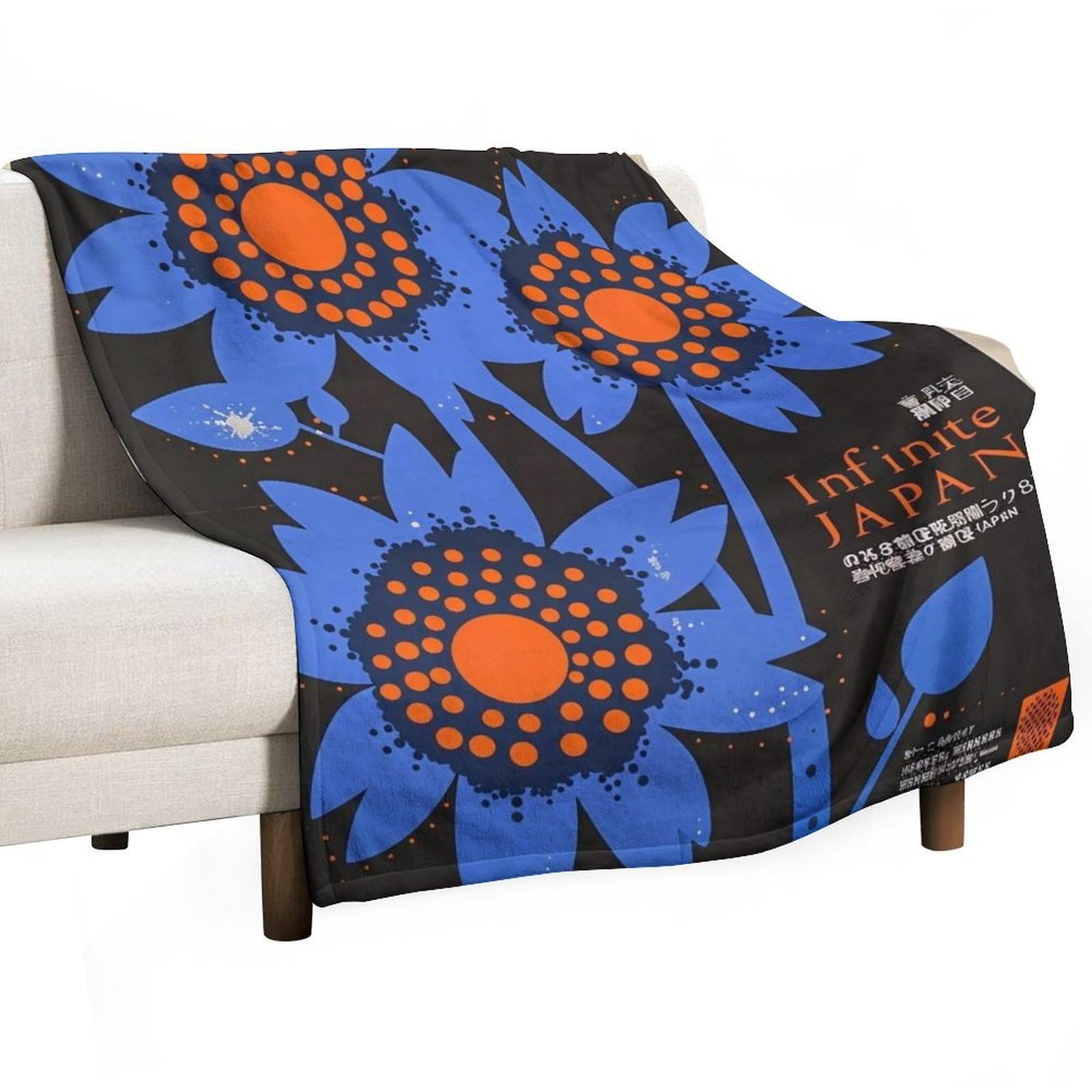YHGSREUOH Yayoi Kusama Flowers 1987 02 Flannel Blankets Fleece Soft Throw Lightweight Plush Gifts for Couch, Bed, Cozy Sofa Plush, Chair, Lovers 130x150cm(50x60in)
