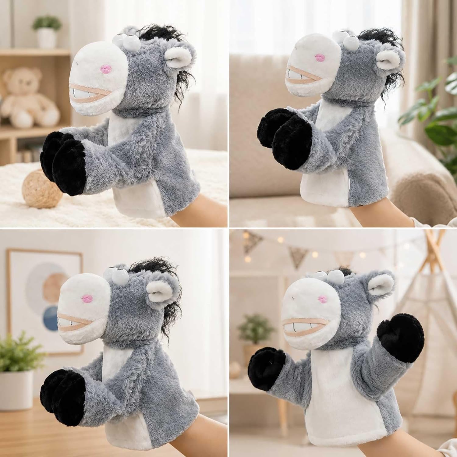 Punching Puppet Toy, Features Impact Sound Effects, Puppets Kung Fu Gloves with Sound, Kung Fu Sharks, Dinosaur & Monkey Available Options, Funny Gifts for Small Dogs and Cats to Play (Baby Shark) image 2