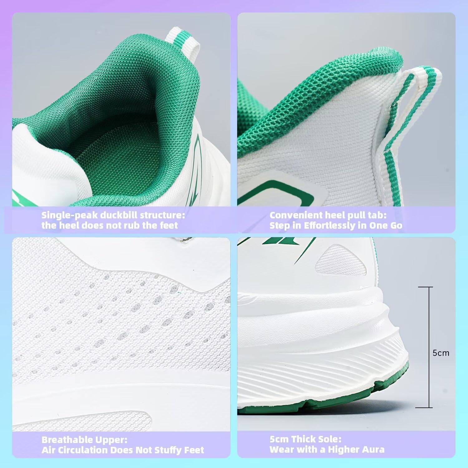 KDN Men's Wide Toe Box Shoes Cushioned Road Running Shoes Non Slip Mens Walking Sneakers for Wide Feet Comfortable Athletic Gym Workout Shoes Wide Width - Image 6