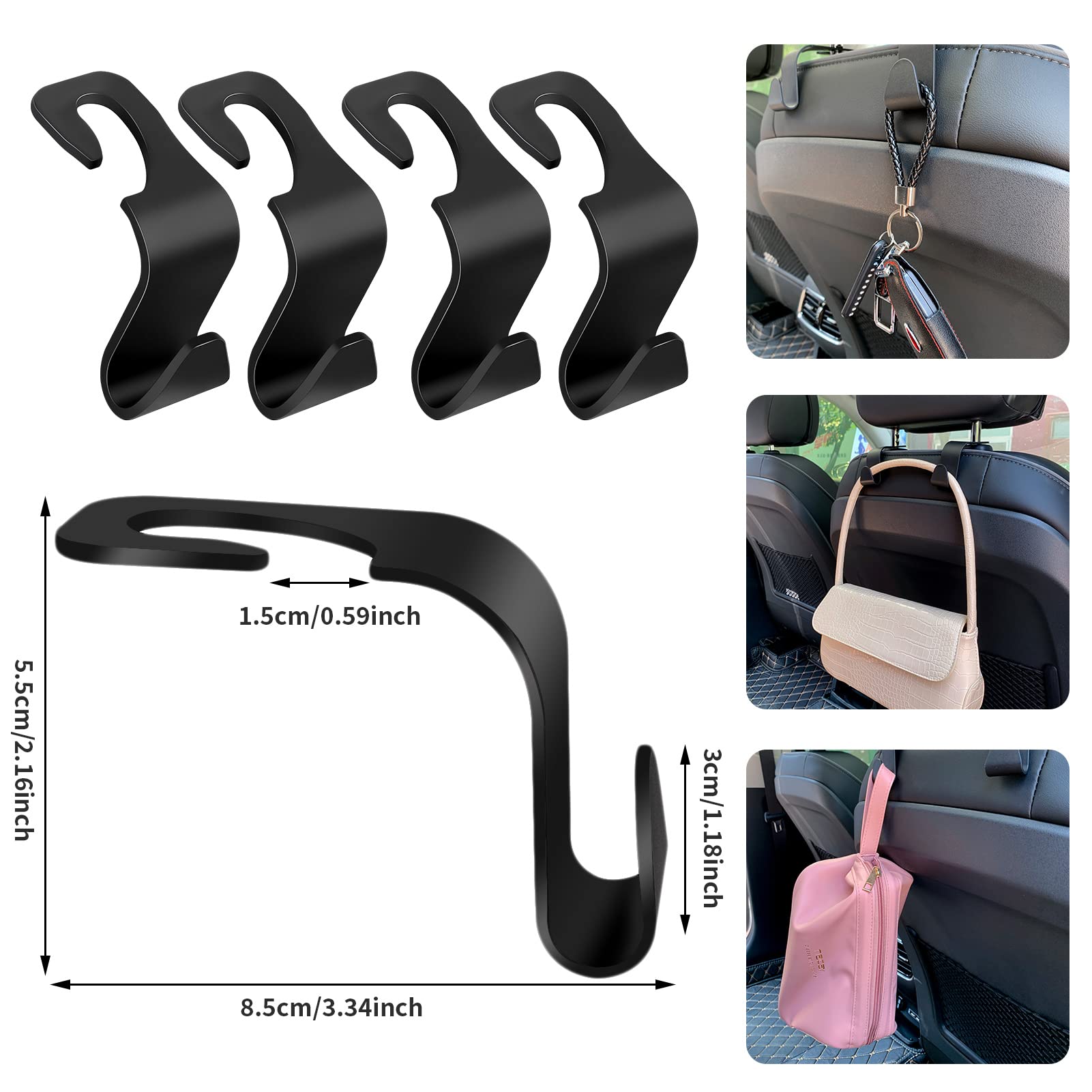 Crochets De Siège Auto En, 2 Pièces, Crochets Pour Appui-tête