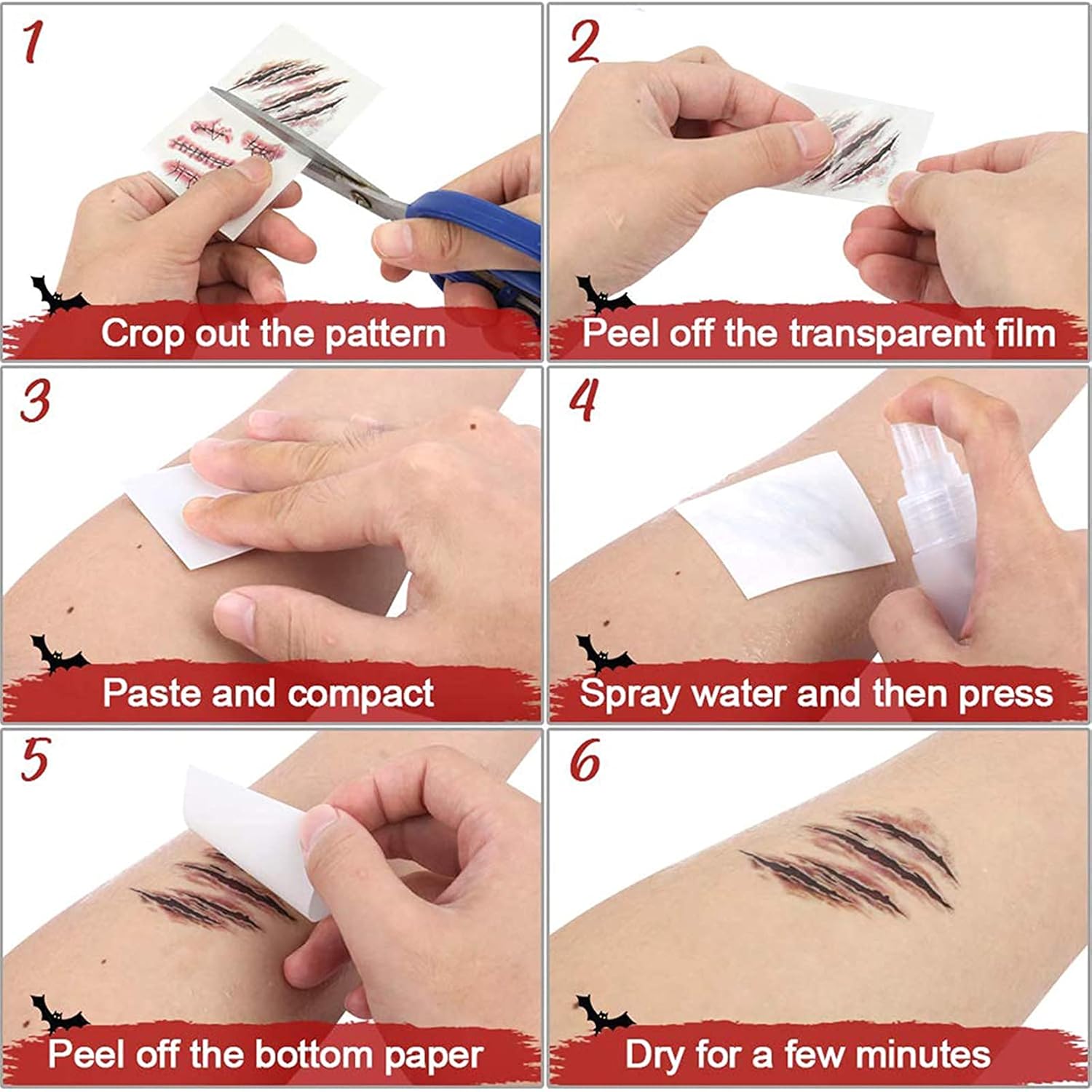 Toffos Halloween Werewolf Mask, Scary Mask Party, and Adults Cosplay Halloween Werewolf Costume, with Realistic Scar Stickers - Wolf Mask and Claws Gloves : Clothing, Shoes & Jewelry